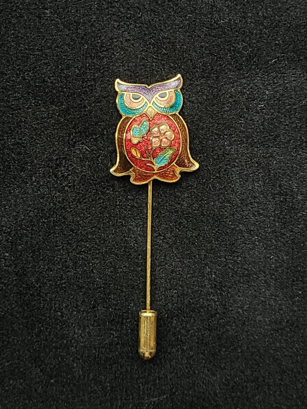 Vintage Cloisonne Enamel Stick Pin